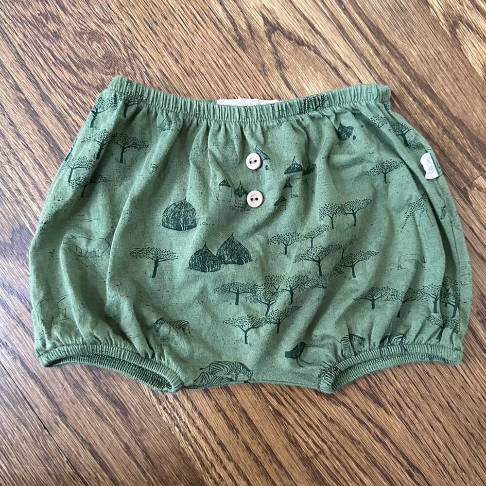 Red Caribou safari green bloomers, size 9-12M NWOT